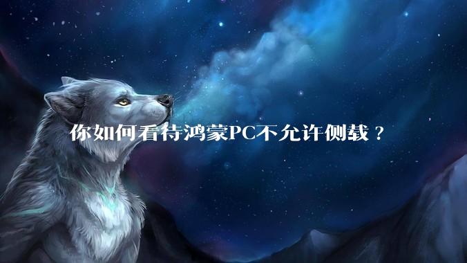 你如何看待鸿蒙PC不允许侧载?